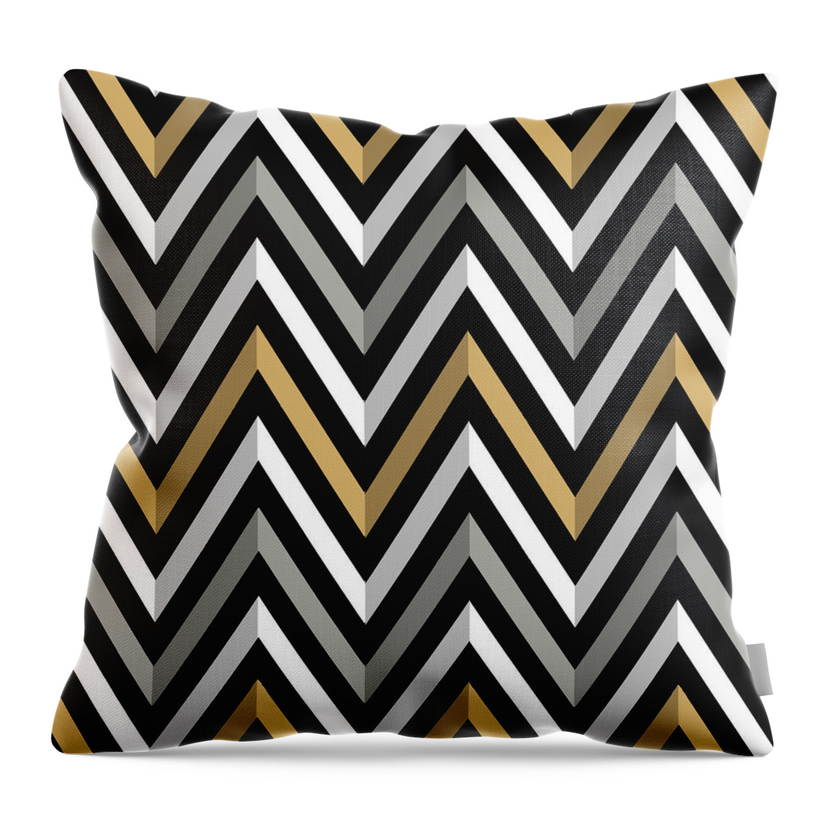 Staley Throw Pillow featuring the digital art Chevrons by Chuck Staley