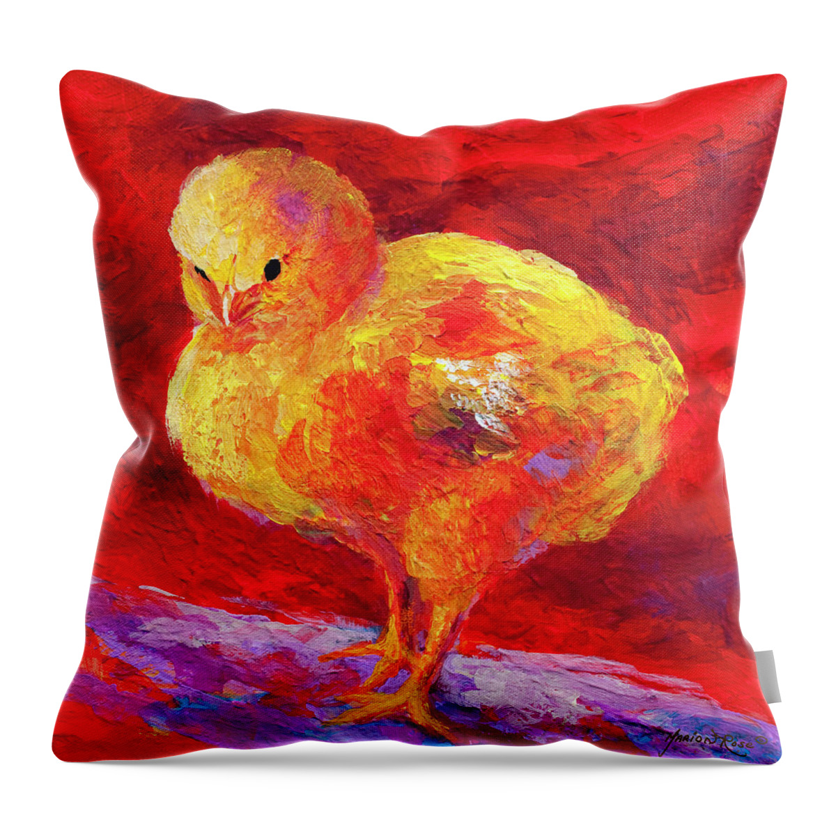 Chic Throw Pillow featuring the painting Chic Flic VII by Marion Rose