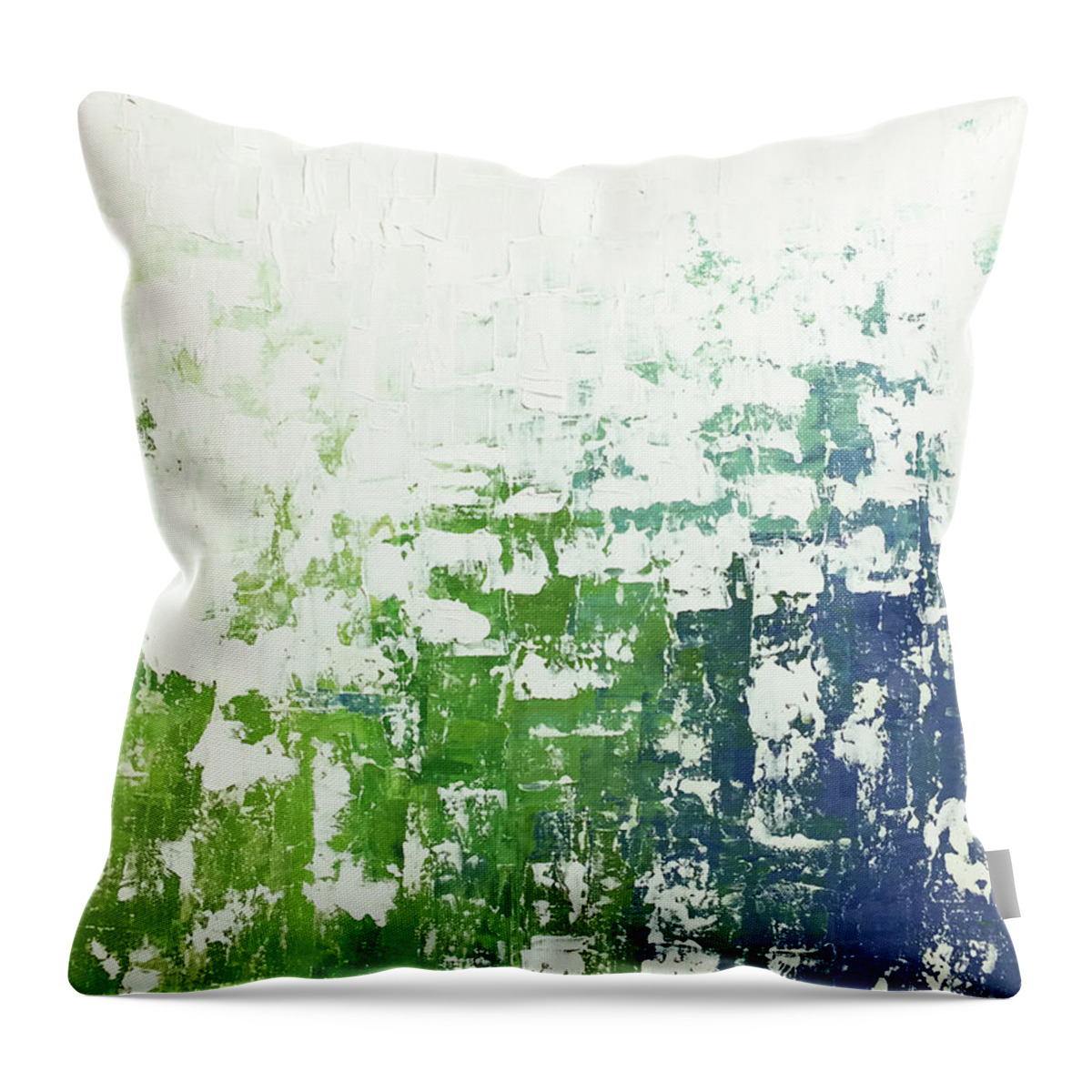 Contemporary Throw Pillow featuring the painting Chill by Linda Bailey