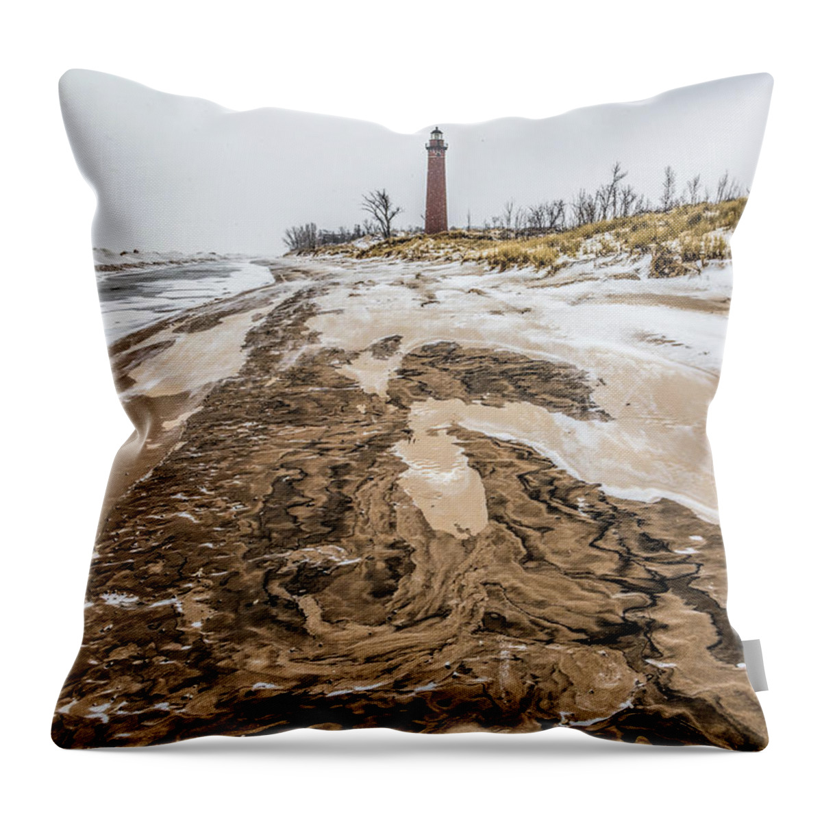 Lighthouse Throw Pillow featuring the photograph Chocolate Swirl by Joe Holley