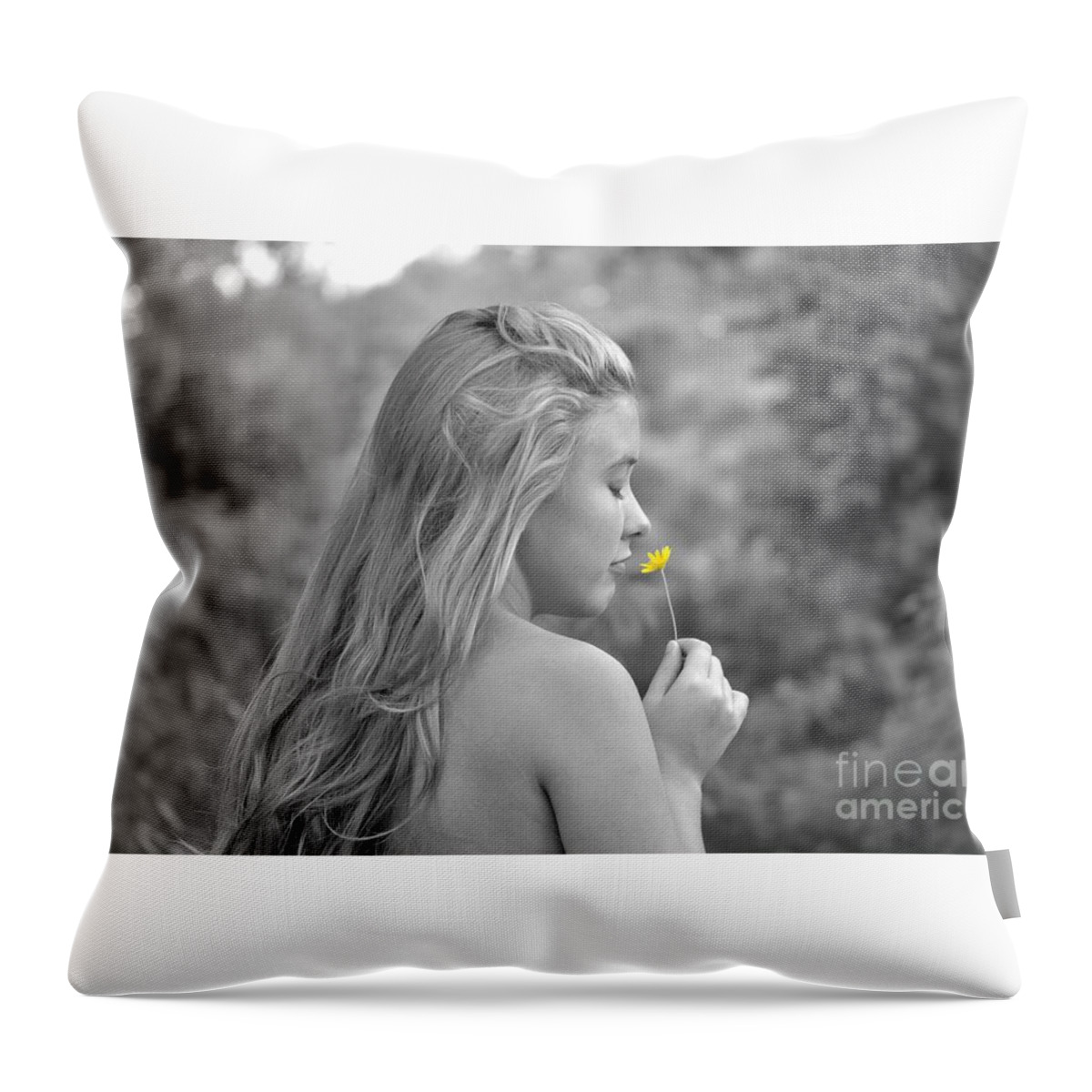 Girl Throw Pillow featuring the photograph Christina by Carolyn Mickulas