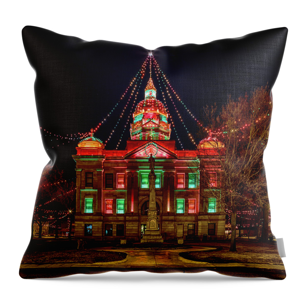 Minden Throw Pillow featuring the photograph Christmas City by Susan Rissi Tregoning