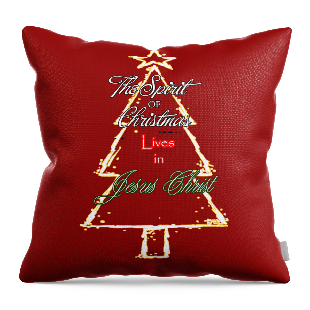 Christmas Throw Pillow featuring the digital art Christmas Spirit by Judy Hall-Folde
