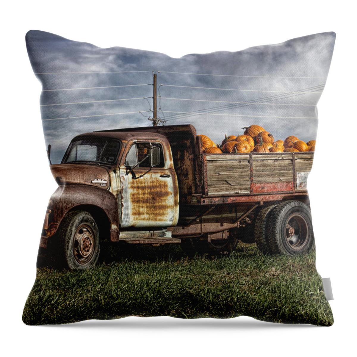Harvest Throw Pillow featuring the photograph Chromatic Shipment by Becca Buecher