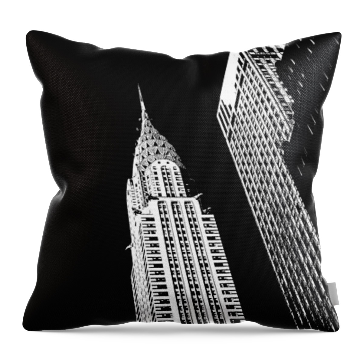 Chrysler Building Throw Pillow featuring the photograph Chrysler Nights by Az Jackson