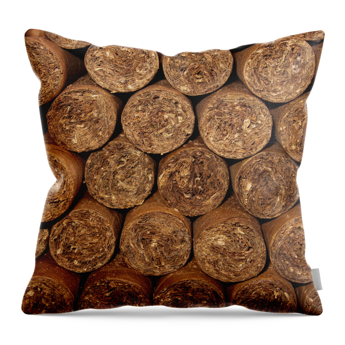 Cigars Throw Pillow featuring the photograph Cigars 262 by Michael Fryd
