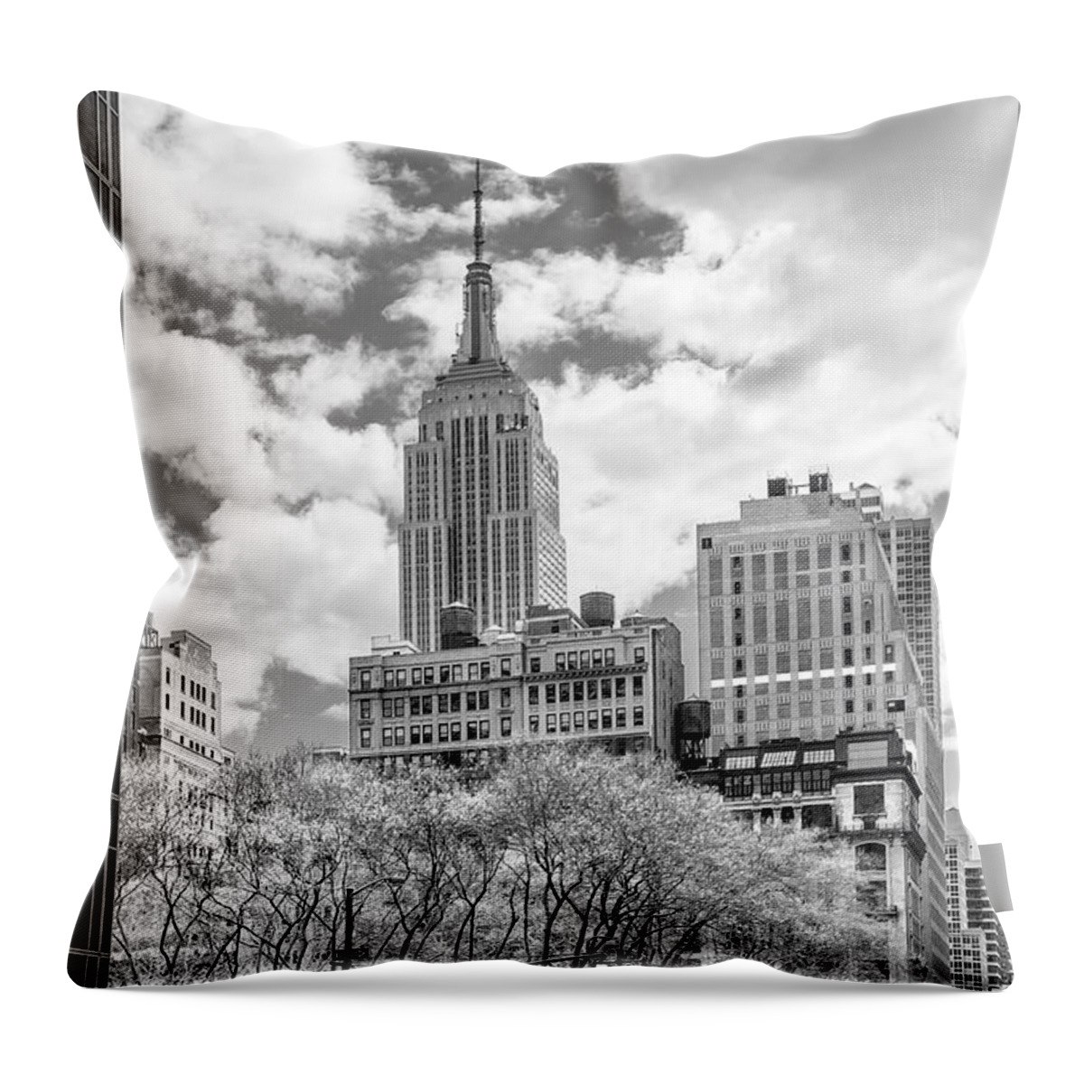 Empire State Building Throw Pillow featuring the photograph City Of Cabs by Az Jackson
