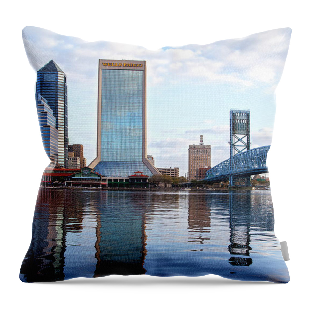 Jacksonville Throw Pillow featuring the photograph City by Robert Och