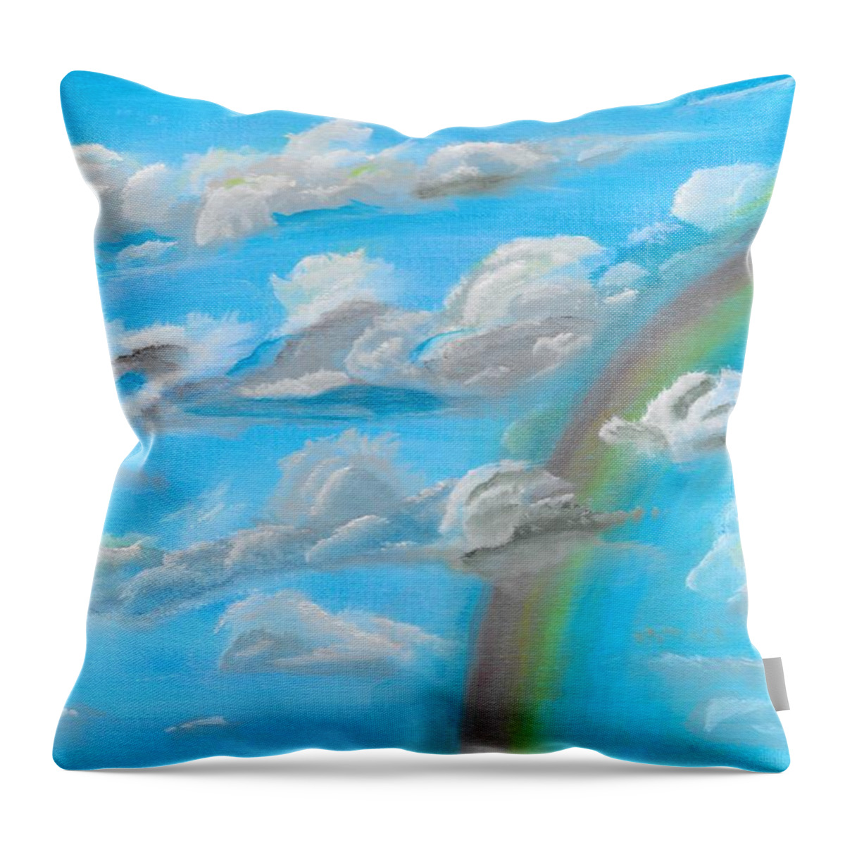 Clouds Throw Pillow featuring the painting Cloud Busting by David Bigelow