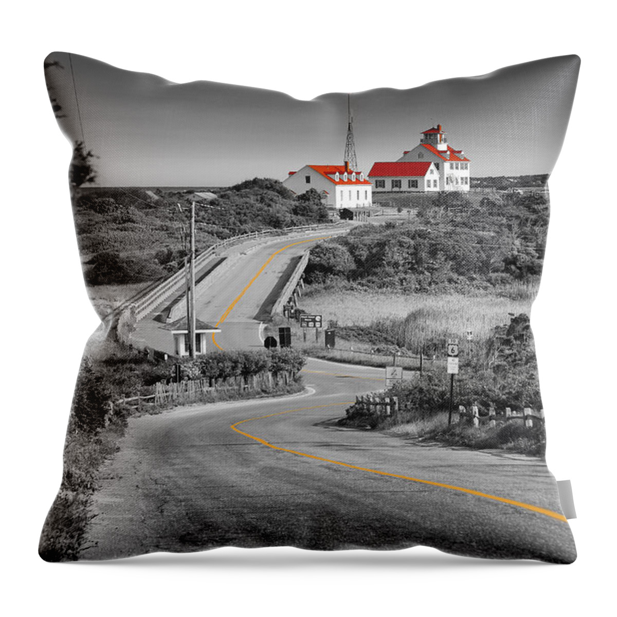 Coast Guard Beach Throw Pillow featuring the photograph Coast Guard Beach by Darius Aniunas