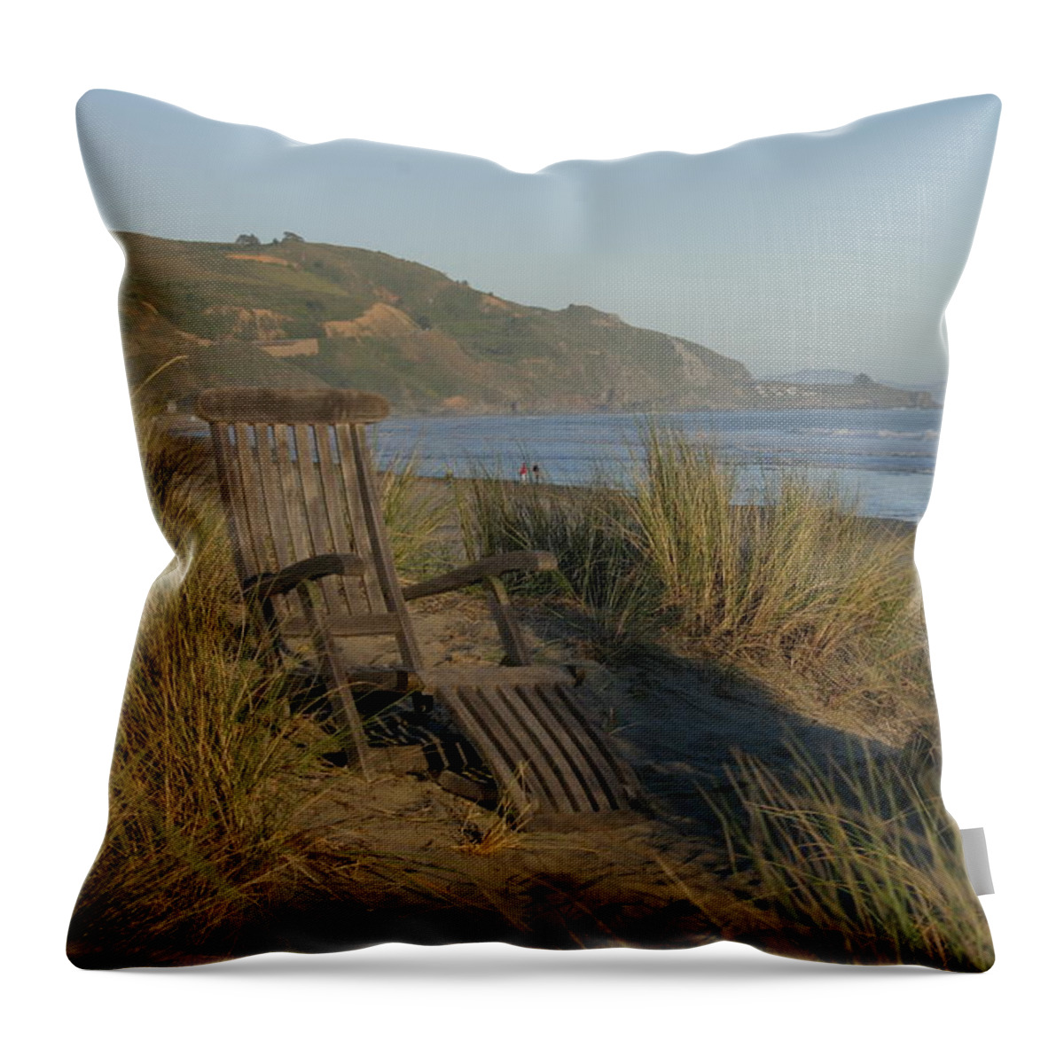 Adirondack Throw Pillow featuring the photograph Coastal Tranquility by Jeff Floyd CA