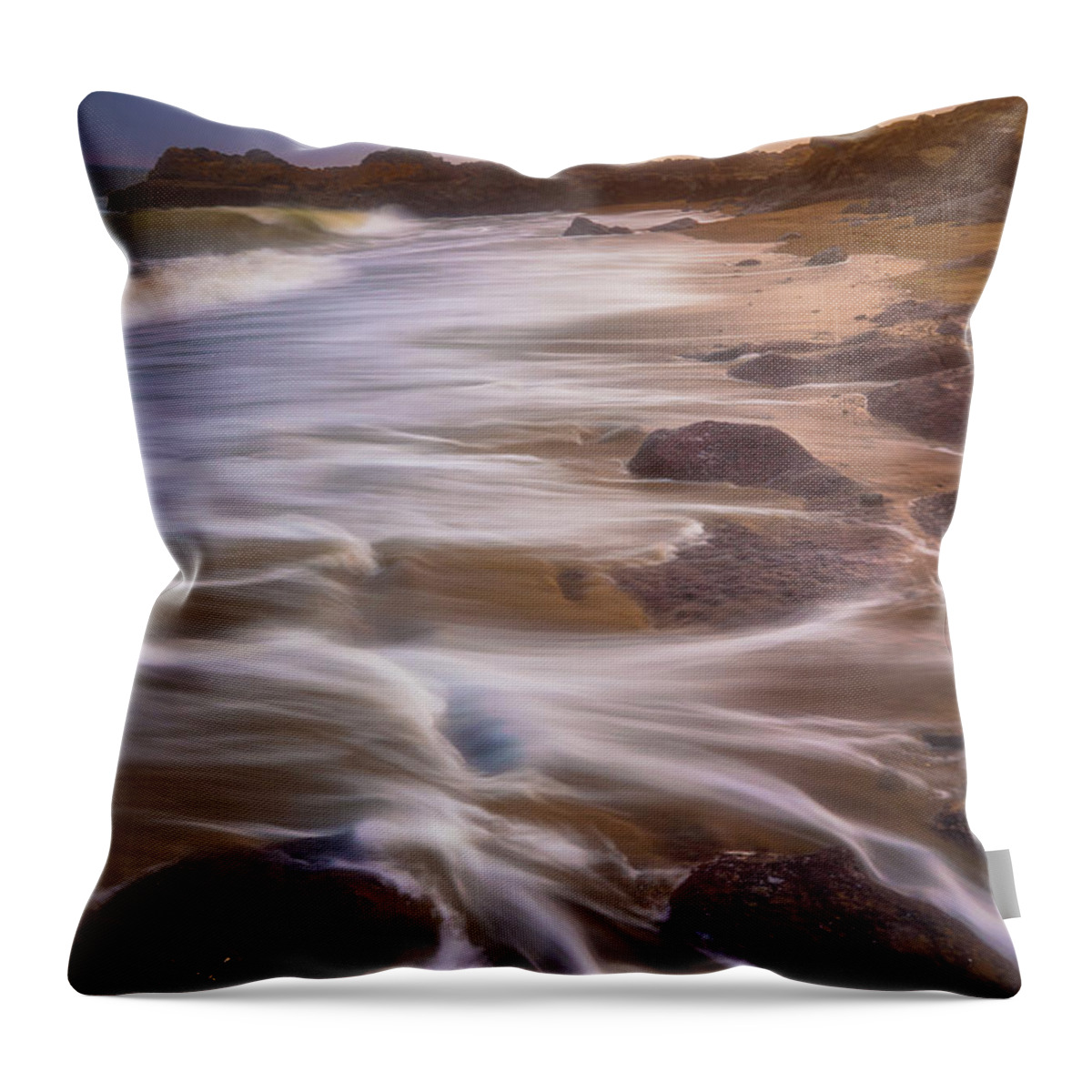 Oregon Throw Pillow featuring the photograph Coastal Whispers by Darren White