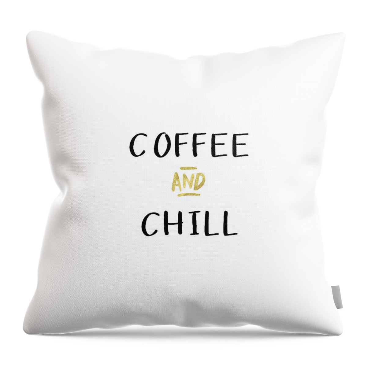 Coffee Throw Pillow featuring the digital art Coffee And Chill-Art by Linda Woods by Linda Woods