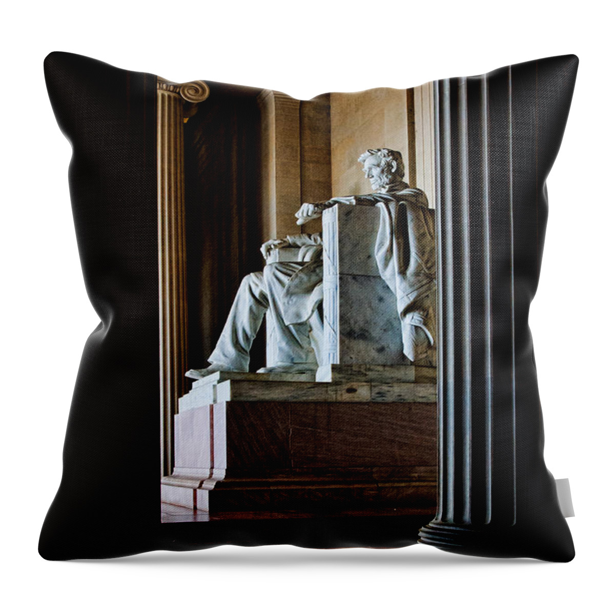Lincoln Throw Pillow featuring the photograph Contemplation by Christopher Holmes