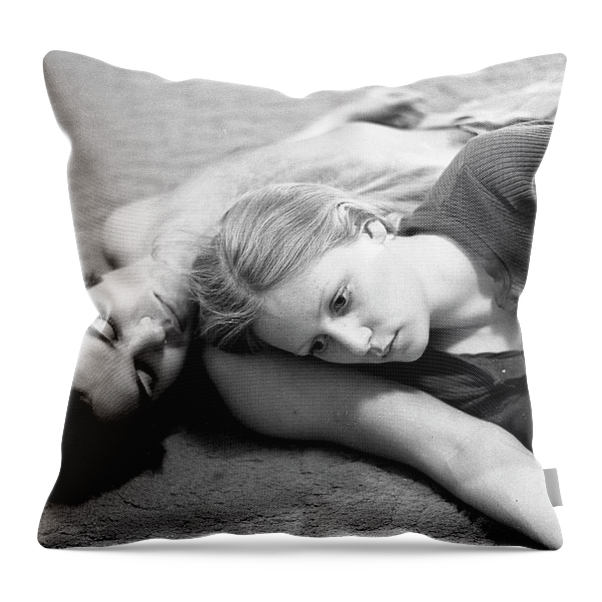 Contemplation Throw Pillow featuring the photograph Contemplation, Part 2, 1973 by Jeremy Butler