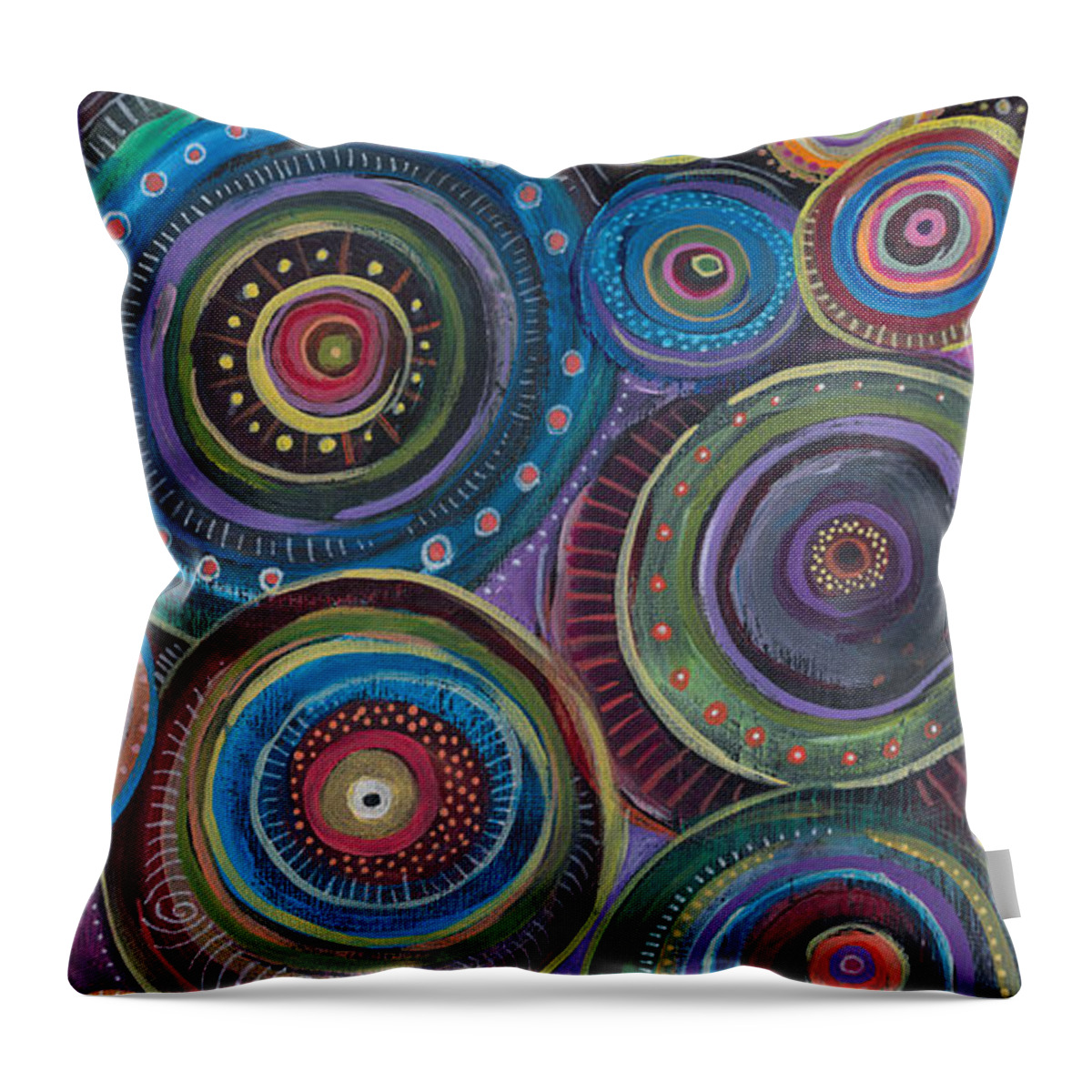 Continuum Throw Pillow featuring the painting Continuum by Tanielle Childers