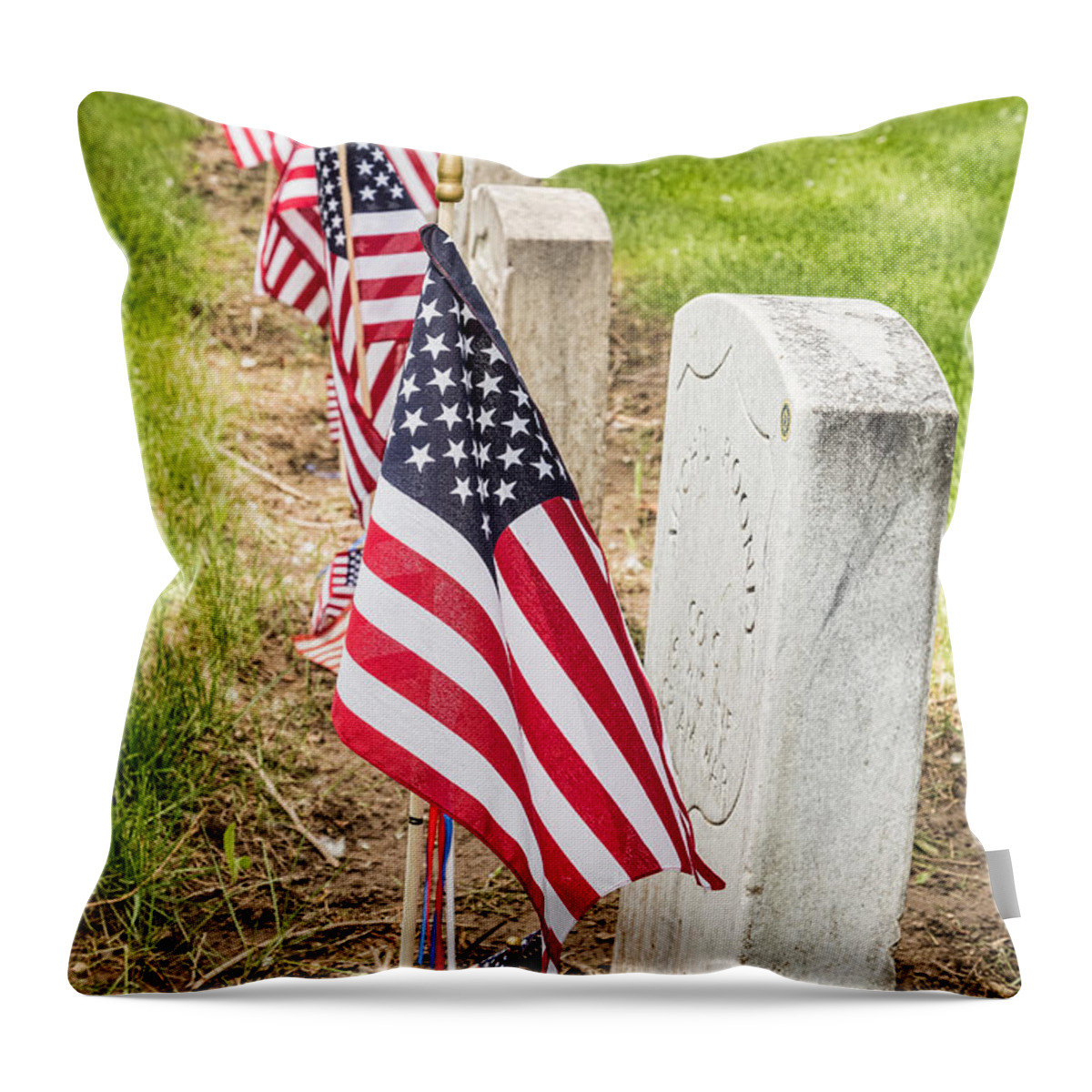 Memorial Throw Pillow featuring the photograph Courage Desire to Live Readiness to Die by James BO Insogna