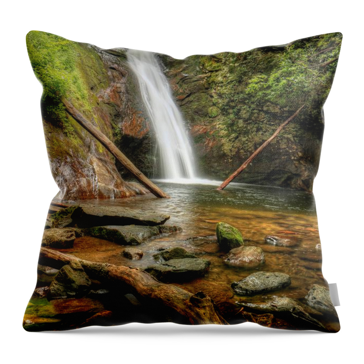Courthouse Falls Throw Pillow featuring the photograph Courthouse Falls by Carol Montoya