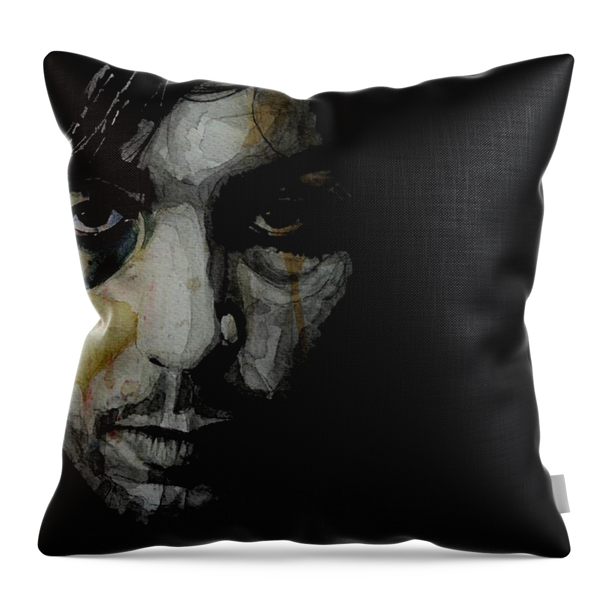 Syd Barrett Throw Pillow featuring the painting Crazy Diamond - Syd Barrett by Paul Lovering