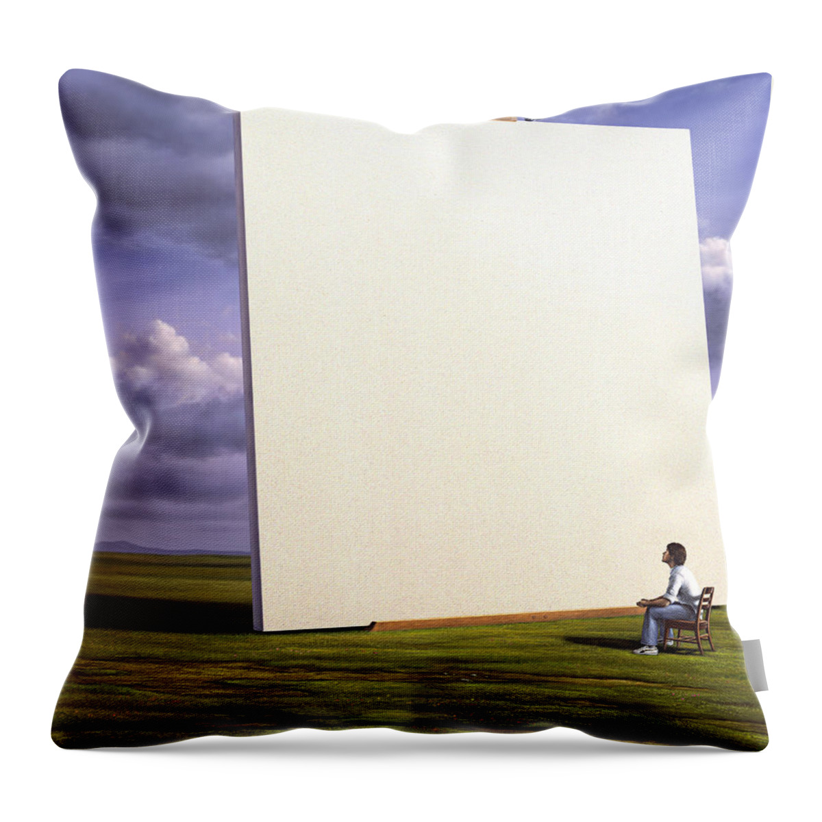 Art Throw Pillow featuring the painting Creative problems by Jerry LoFaro