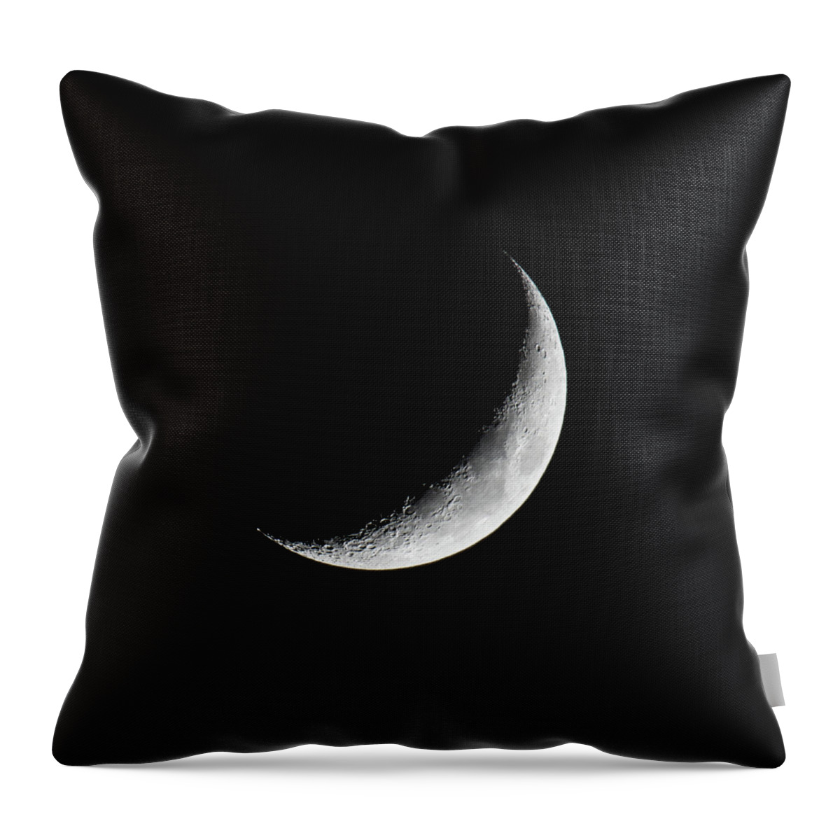 Crescent Moon Throw Pillow featuring the photograph Crescent Moon by Darryl Hendricks