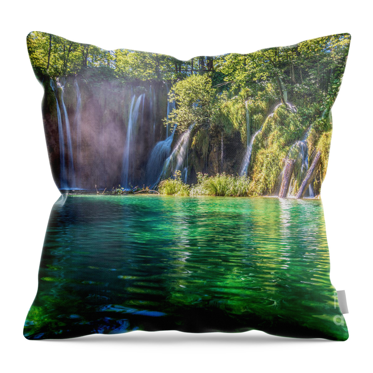 Croatia Throw Pillow featuring the photograph Croatia fairy tales by Hannes Cmarits