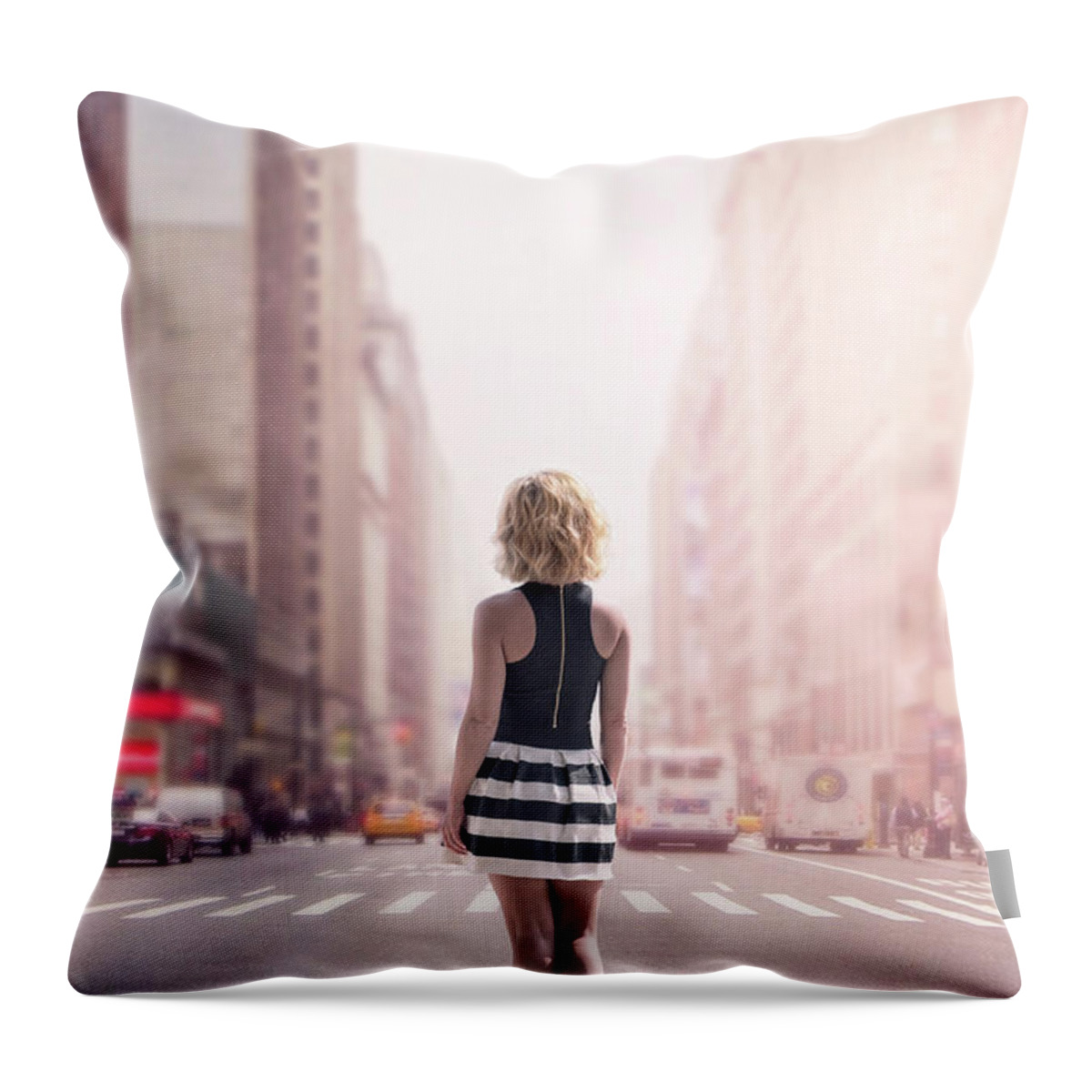 Kremsdorf Throw Pillow featuring the photograph Crosstown Swing by Evelina Kremsdorf