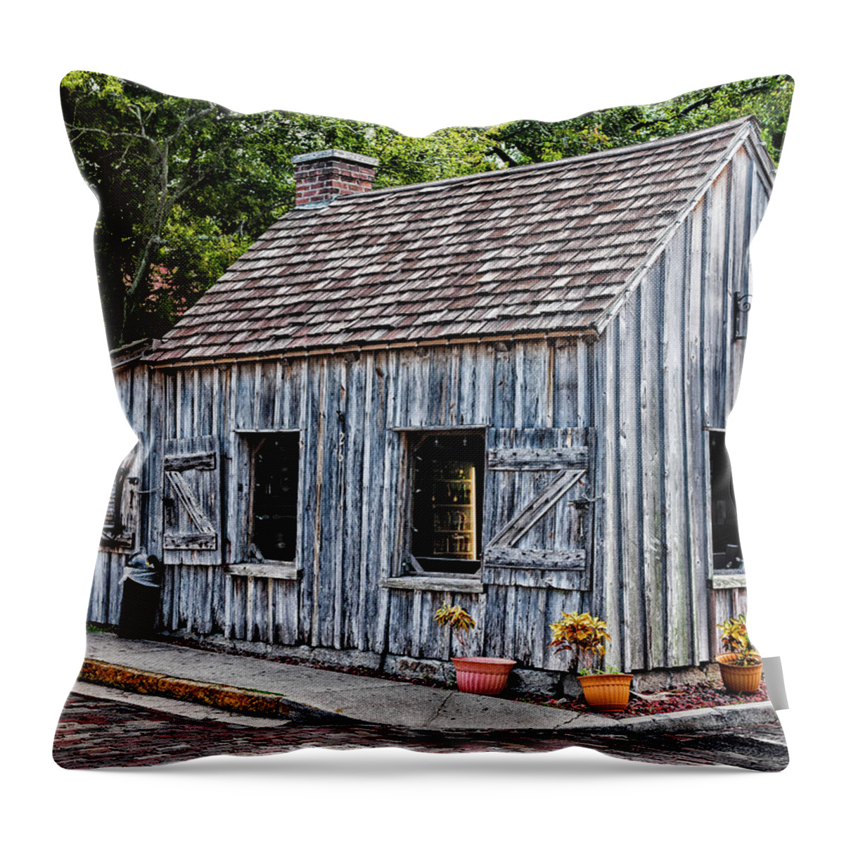 Structure Throw Pillow featuring the photograph Crucial Coffee by Christopher Holmes
