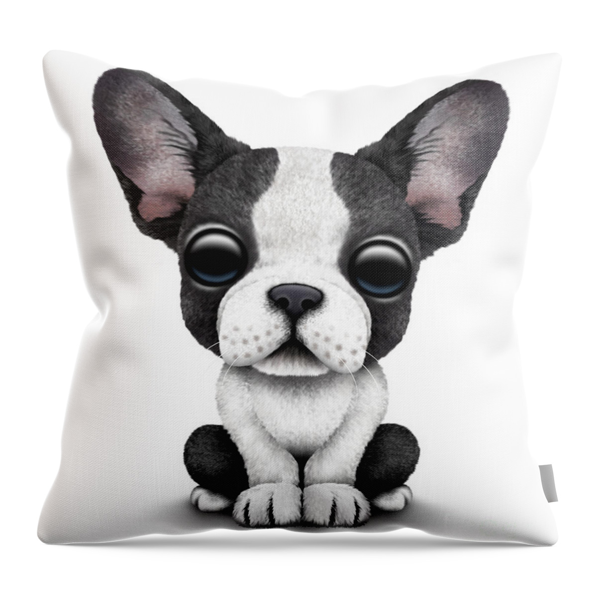 Cute French Bulldog Puppy Throw Pillow For Sale By Jeff Bartels