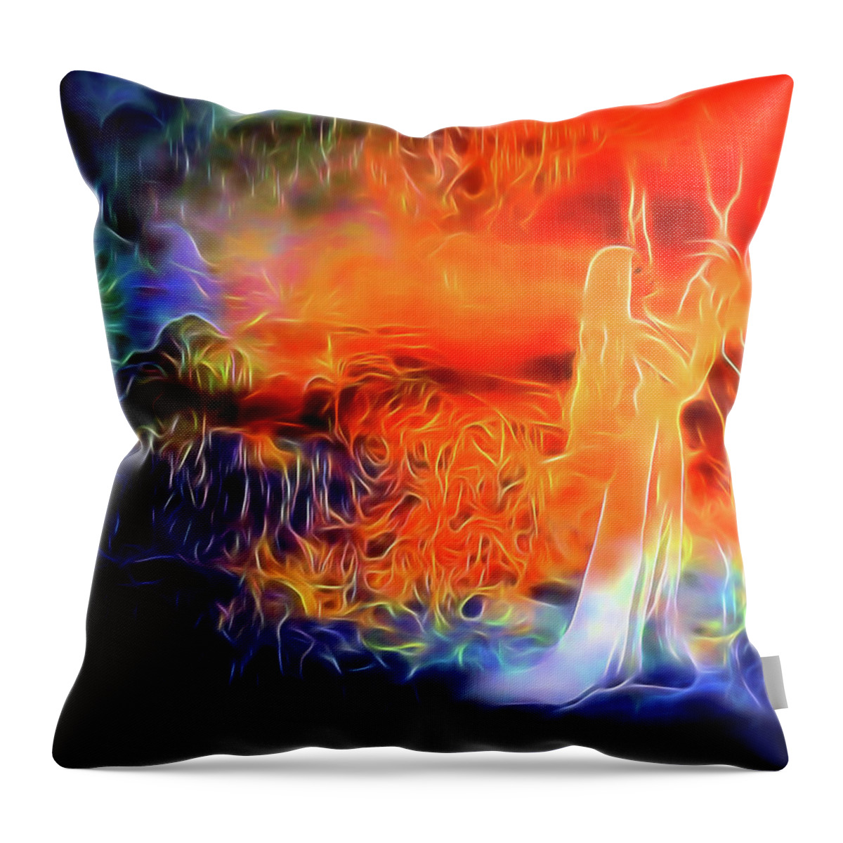 Mother Of Dragons Throw Pillow featuring the digital art Daenerys by Lilia D