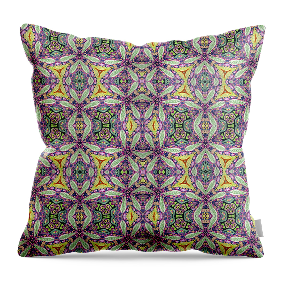 Daisy Flowers Throw Pillow featuring the mixed media Dancing Daisies by Ruth Dailey