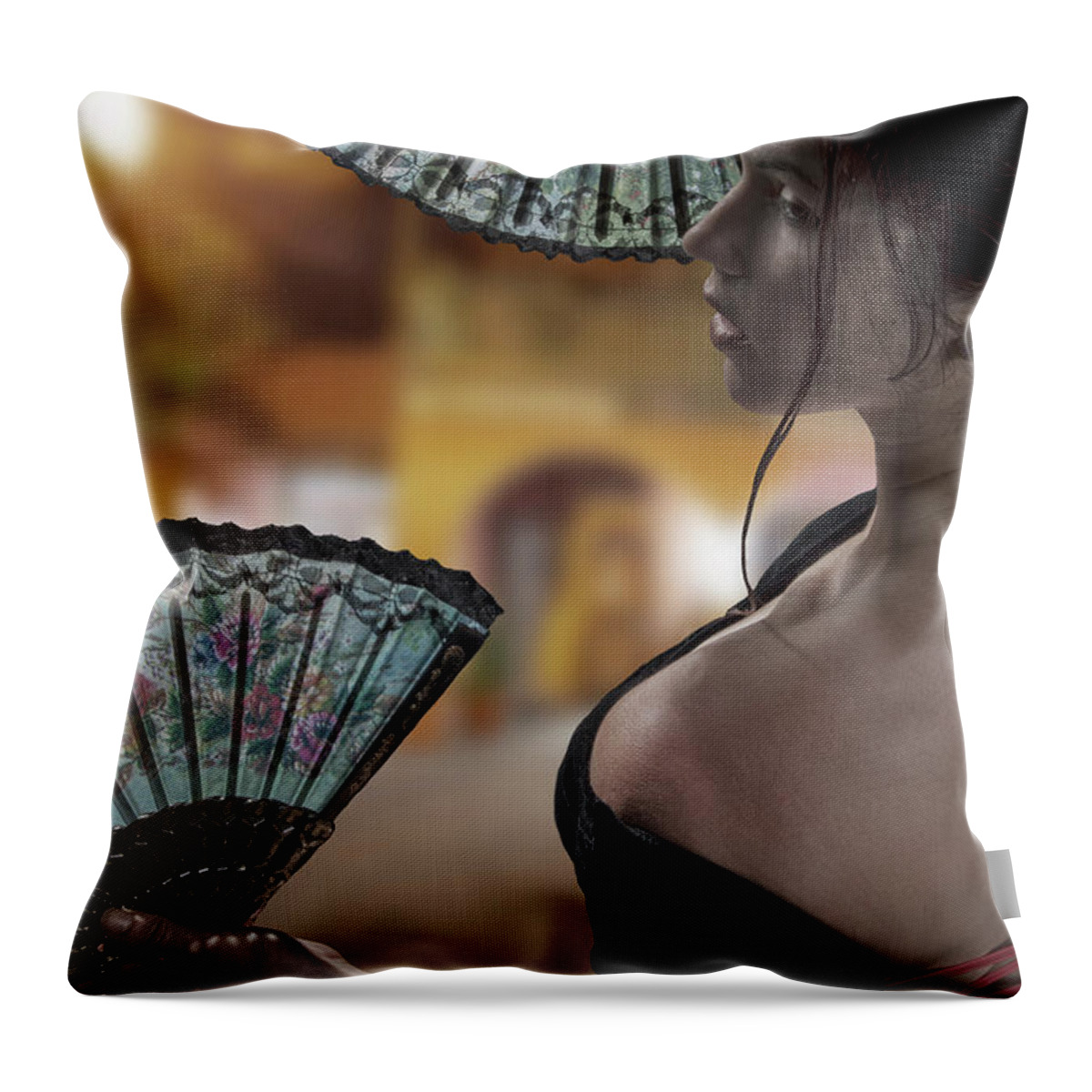 Spanish Throw Pillow featuring the photograph Dancing in the Night by Robert Och