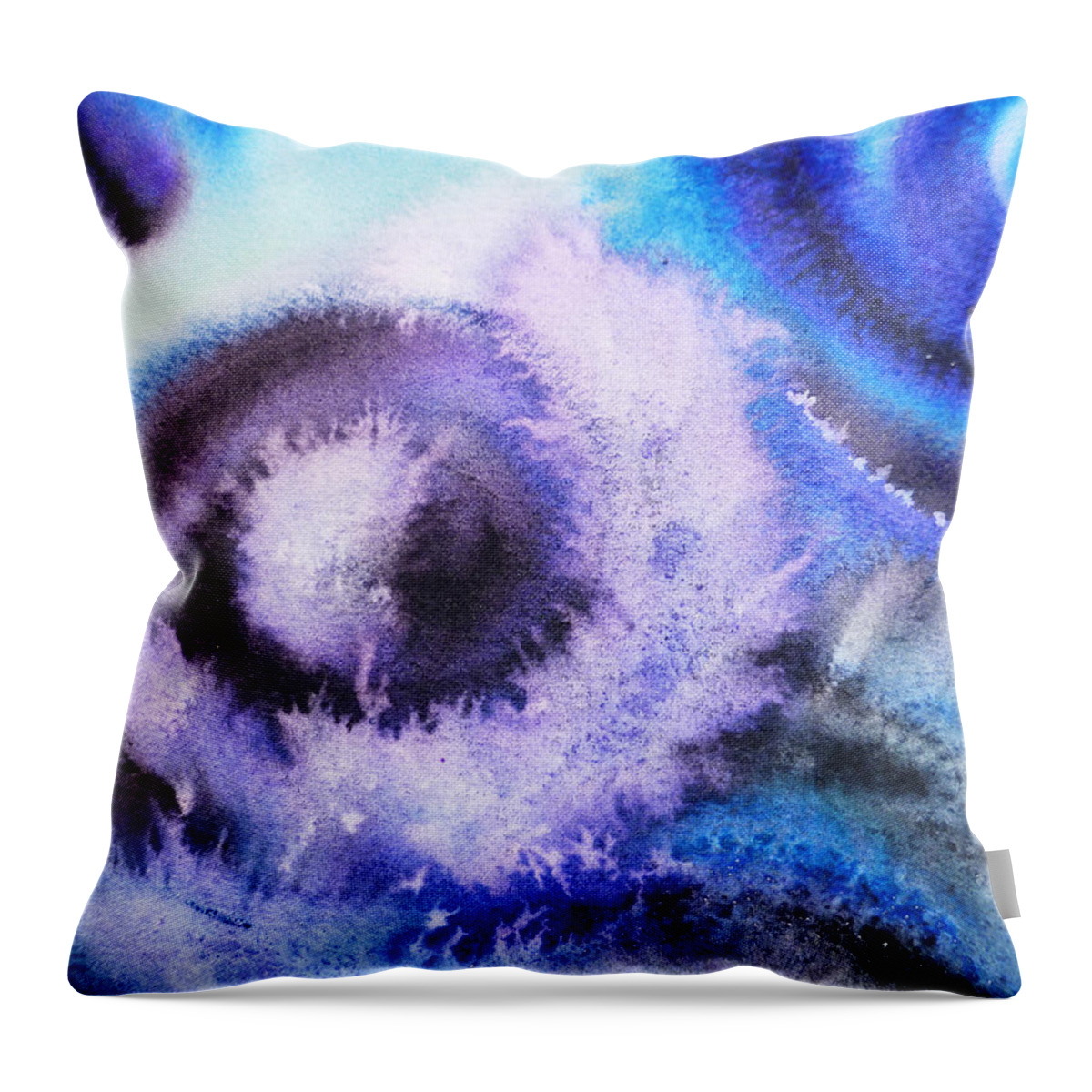 Abstract Throw Pillow featuring the painting Dancing Water IV by Irina Sztukowski