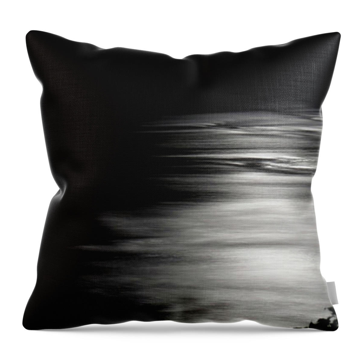 River Throw Pillow featuring the digital art Dark River by Kathleen Illes
