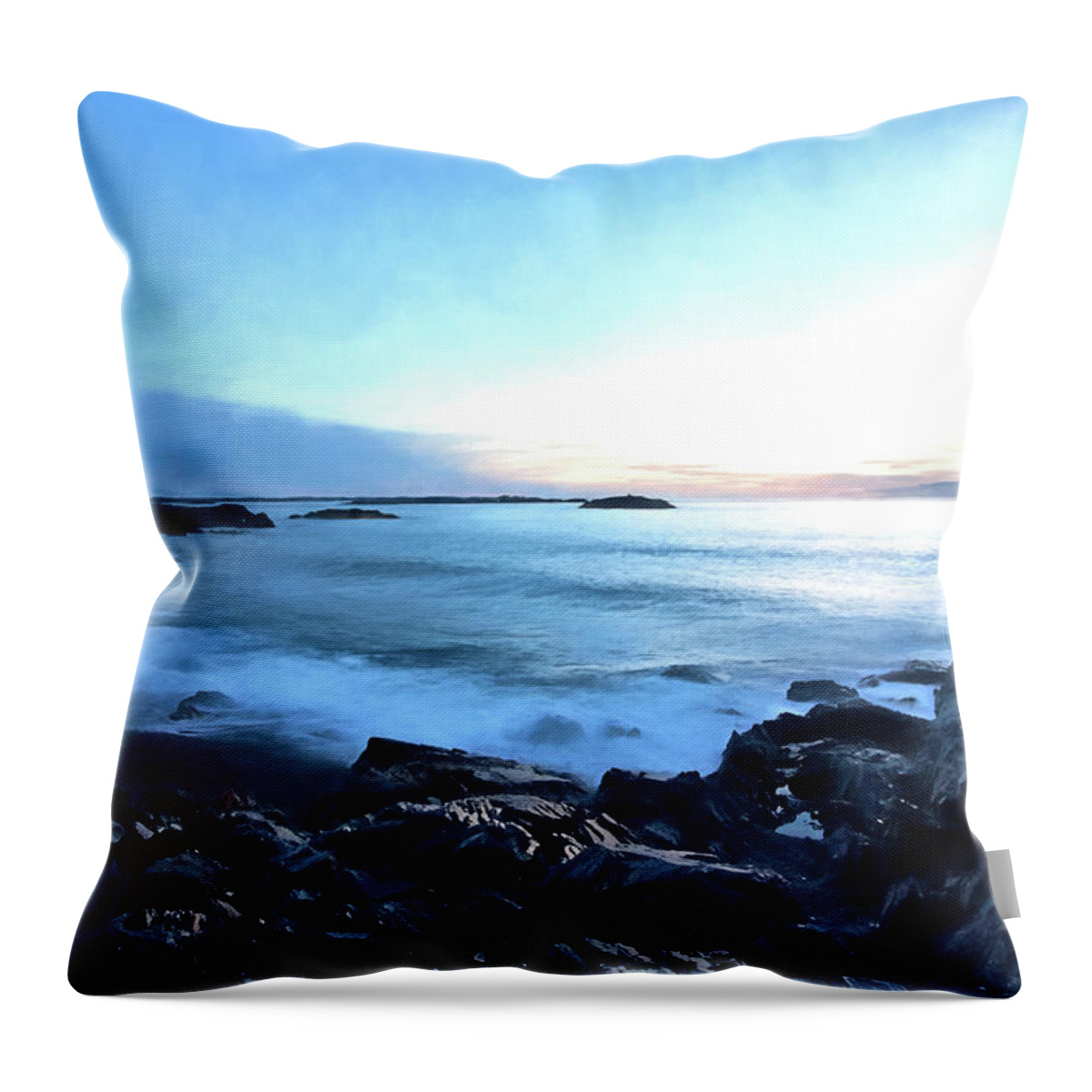 #jefffolger Throw Pillow featuring the photograph Dawn arrives at Castle Rock by Jeff Folger