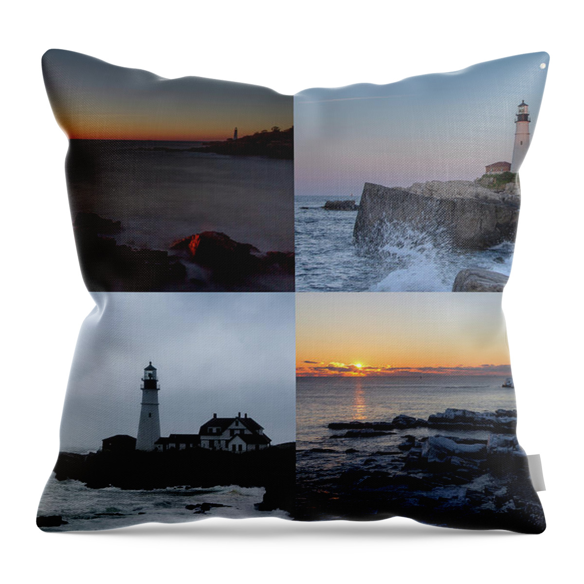 Moon Rise Throw Pillow featuring the photograph Day or Night in Any Season by Darryl Hendricks