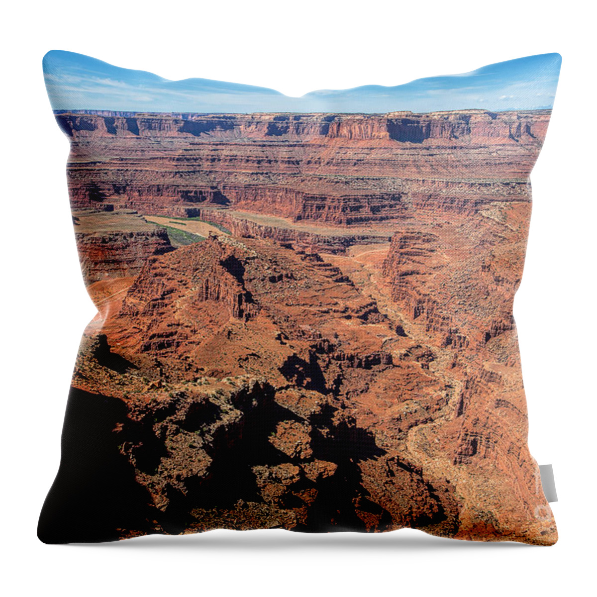  Red Rocks Throw Pillow featuring the photograph Dead Horse Point by Jim Garrison