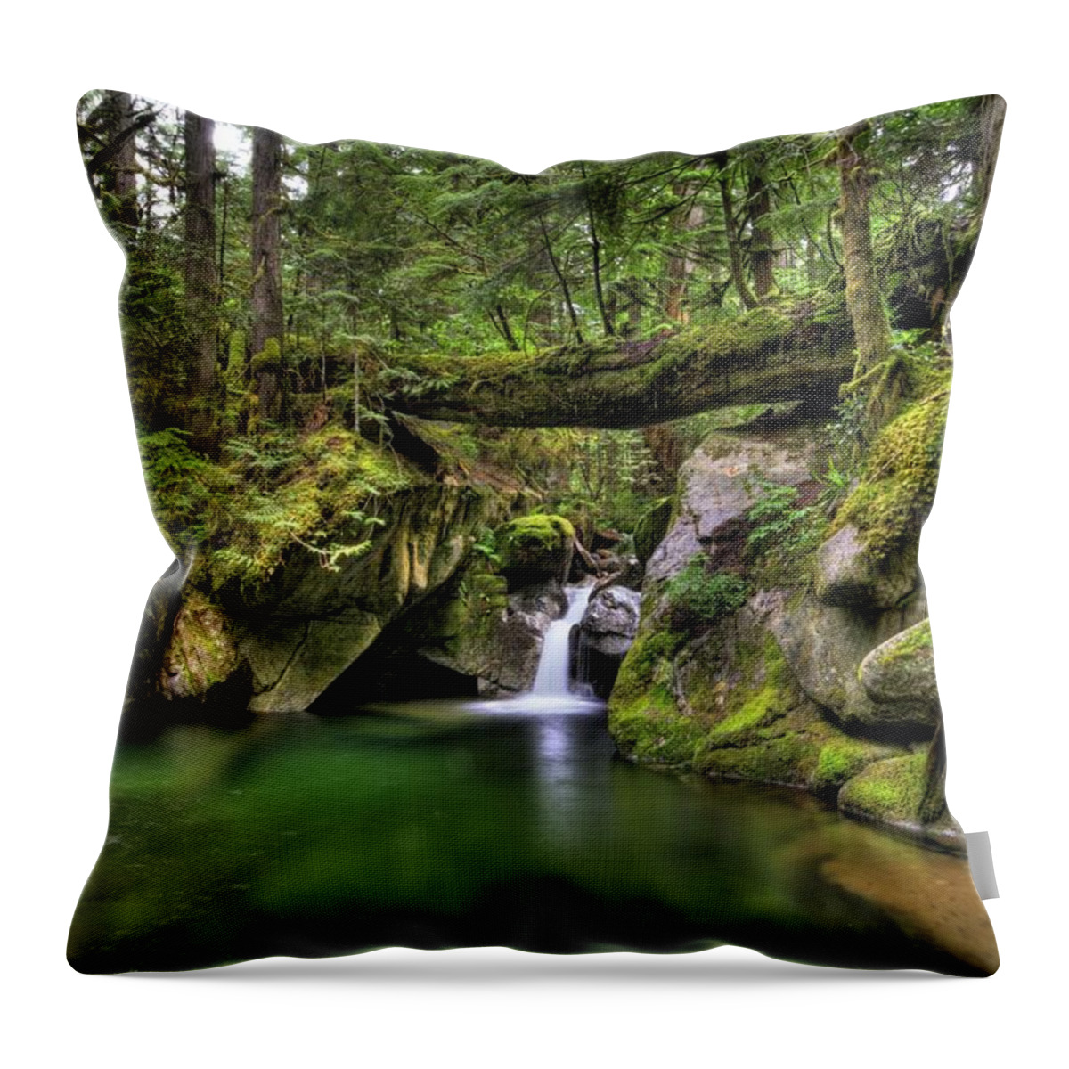 Hdr Throw Pillow featuring the photograph Deception Creek by Brad Granger