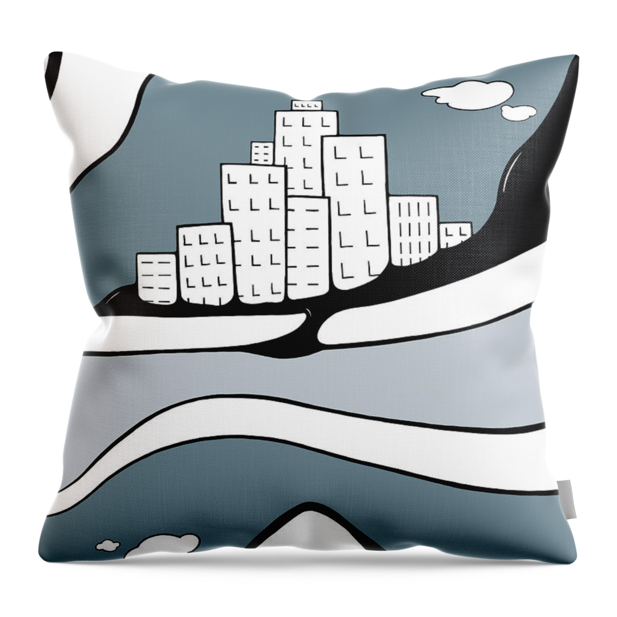 Climate Change Throw Pillow featuring the drawing Decoy by Craig Tilley