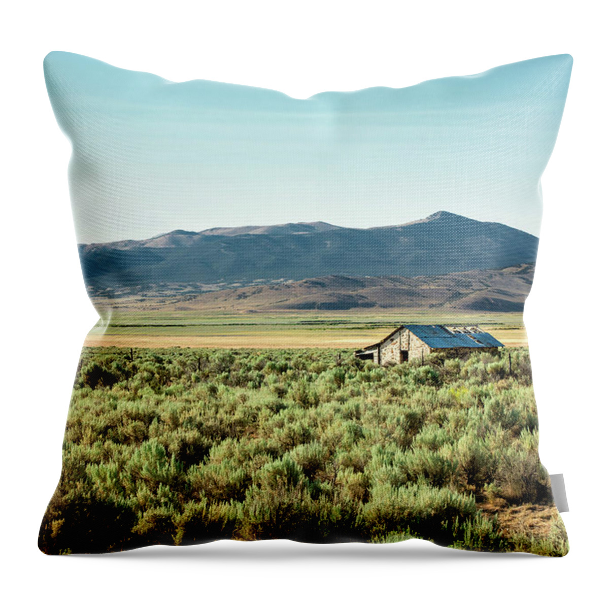 Elko Throw Pillow featuring the photograph Deserted by Todd Klassy