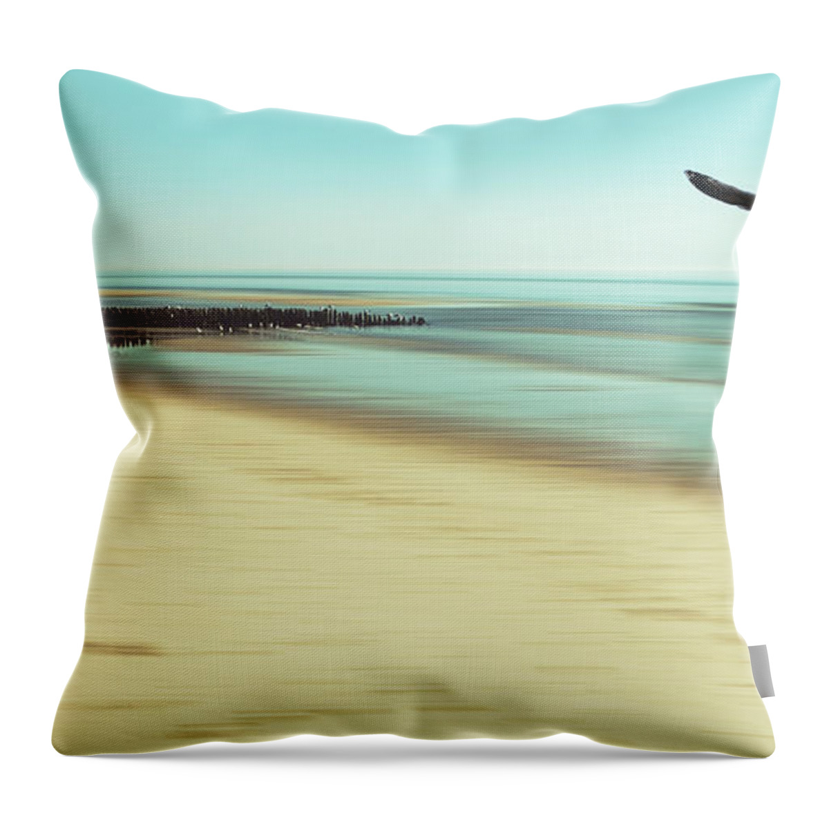 Seagull Throw Pillow featuring the photograph Desire by Hannes Cmarits