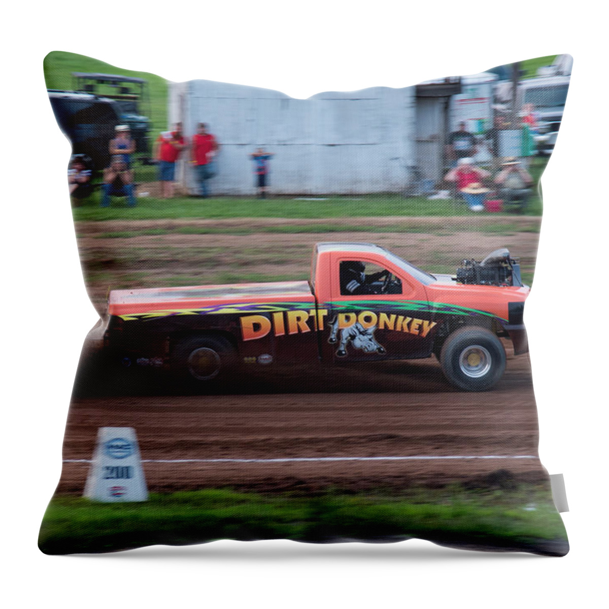 Dirt Donkey Throw Pillow featuring the photograph Dirt Donkey by Holden The Moment