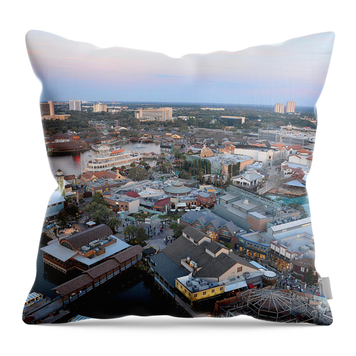 Disney Springs Throw Pillow by Cindy Manero - Pixels