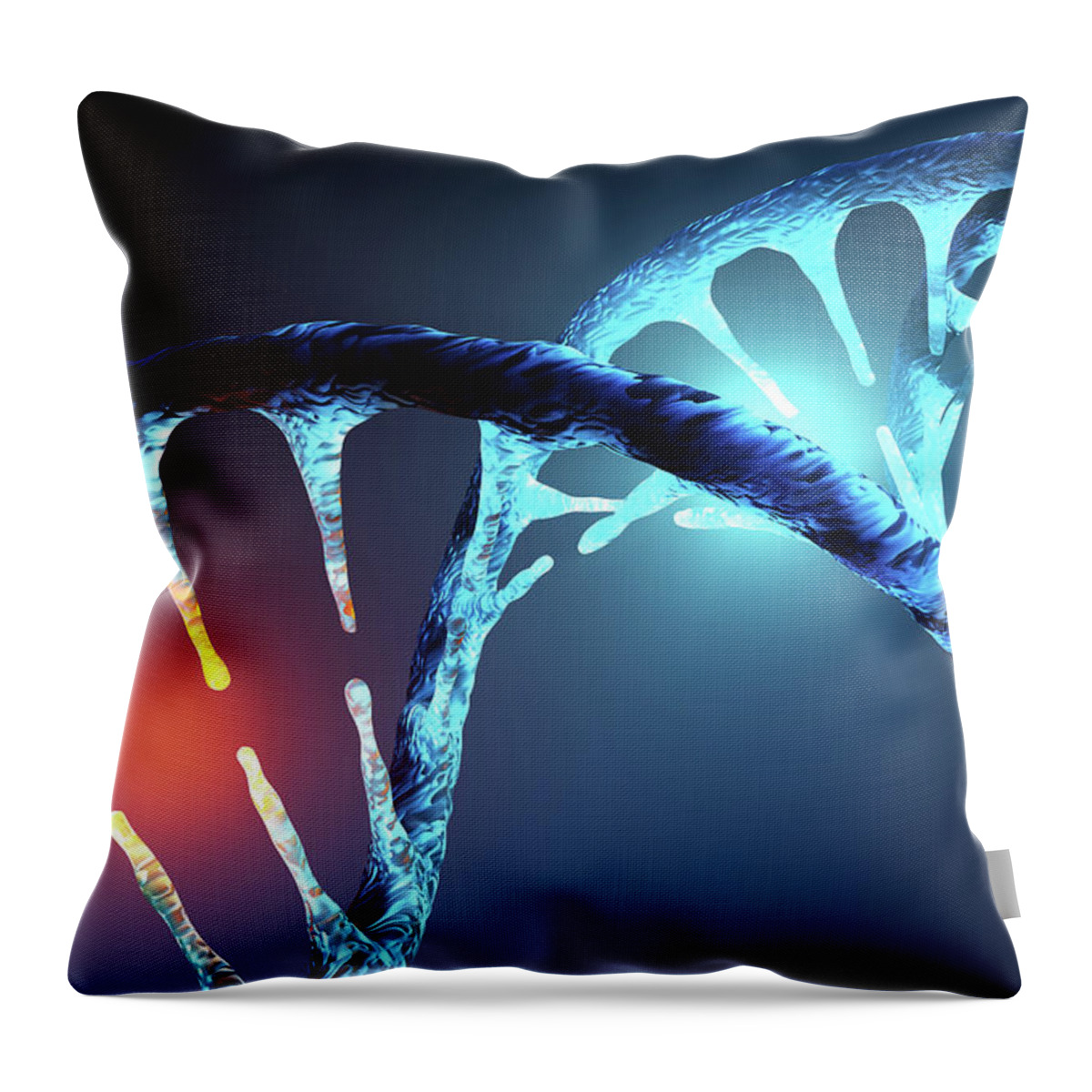 Dna Throw Pillow featuring the photograph DNA strand by Johan Swanepoel