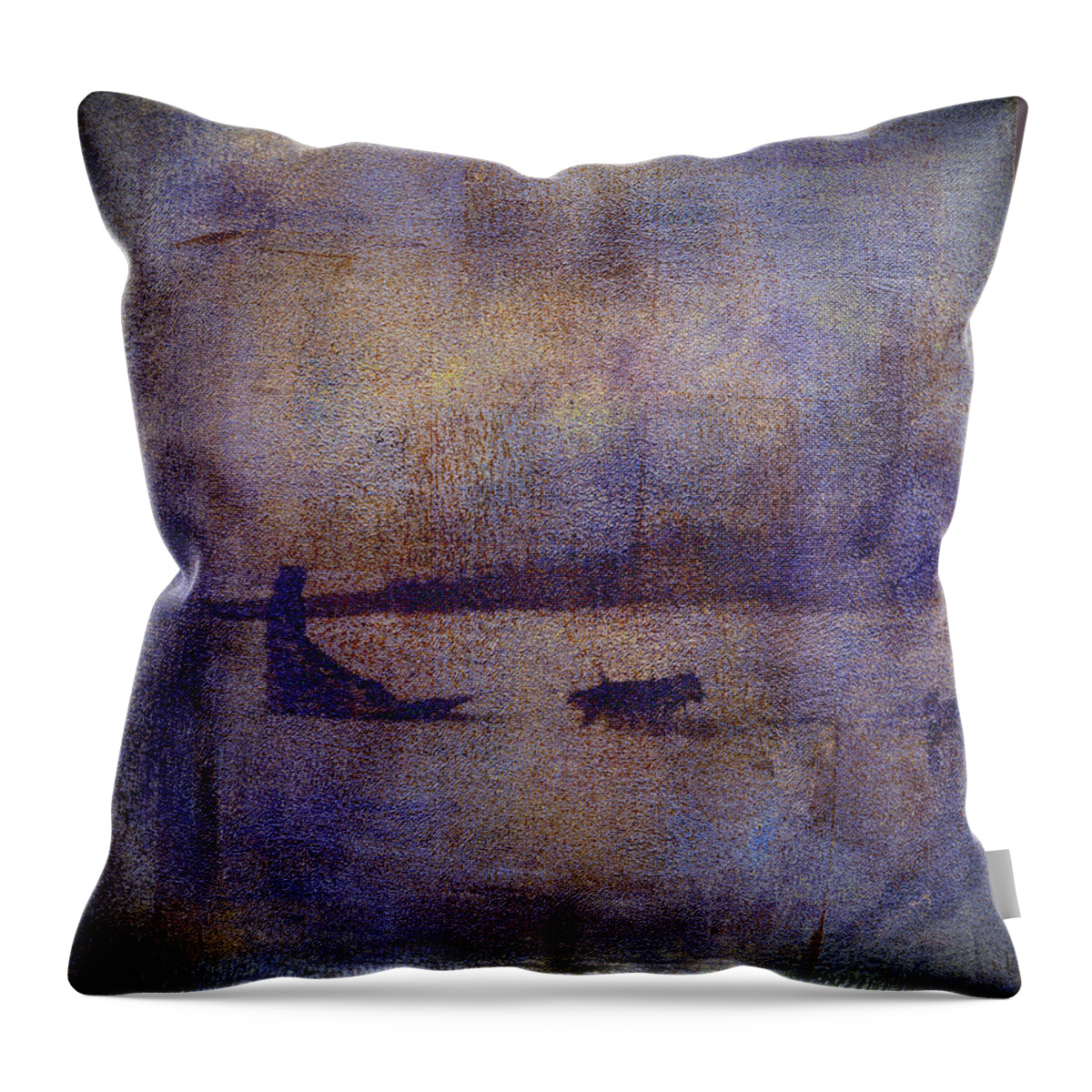 Dogs Throw Pillow featuring the photograph Dog Musher by Fred Denner