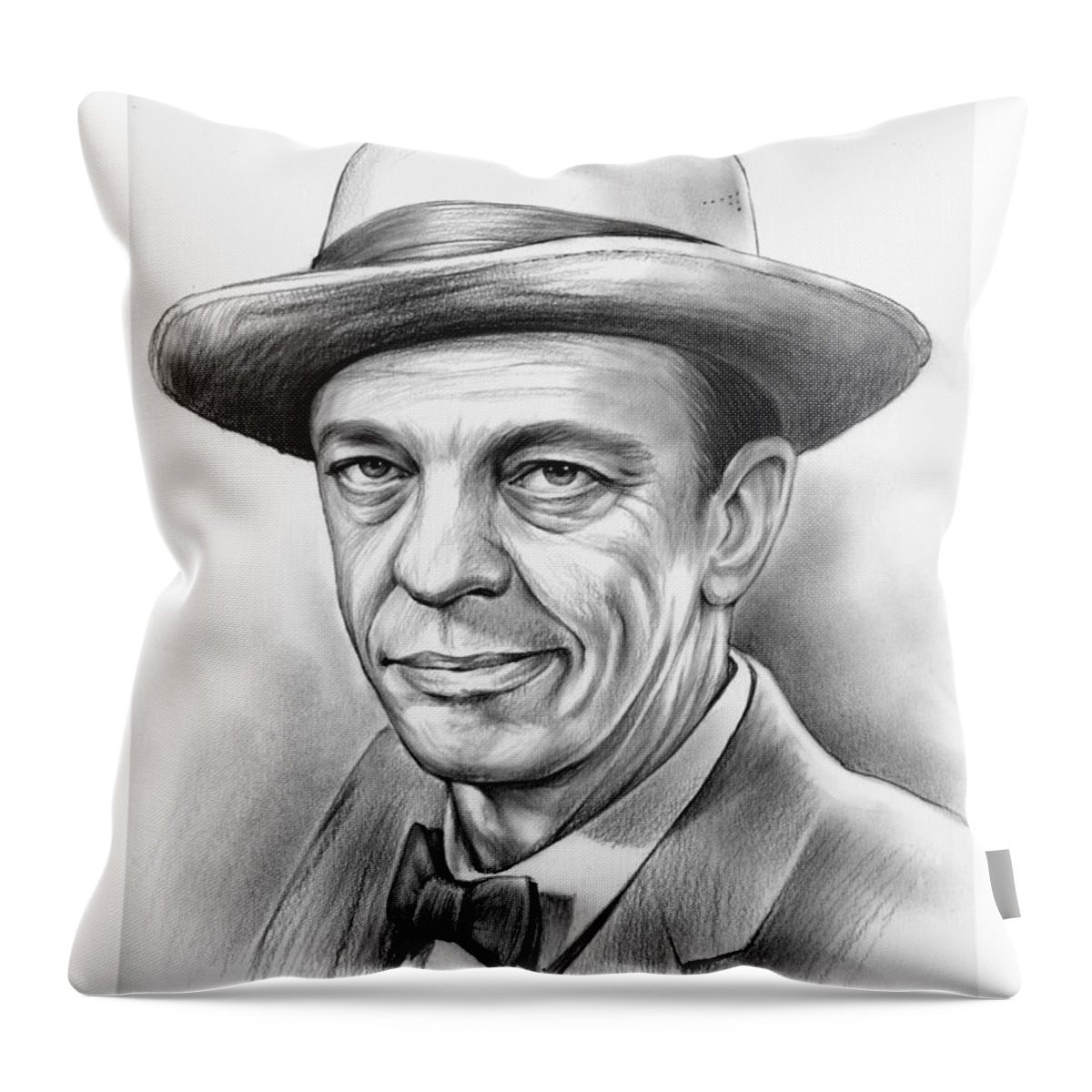 Don Knotts Throw Pillow featuring the drawing Don Knotts by Greg Joens