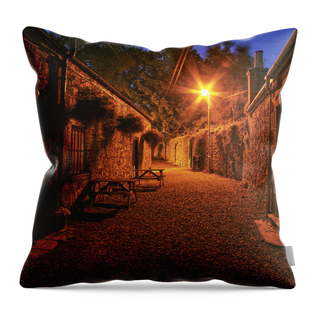 Alley Throw Pillow featuring the photograph Down the Alley by Robert Och