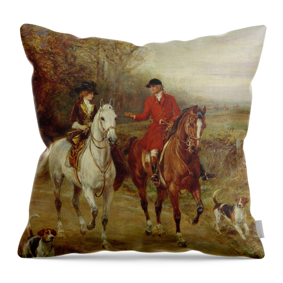 Lady Throw Pillow featuring the painting Drawing Cover by Heywood Hardy