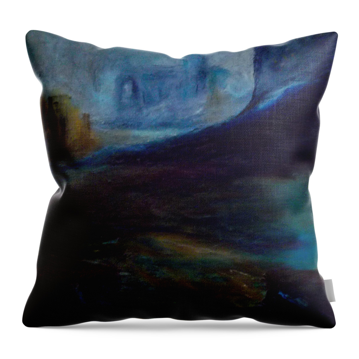 Dream Throw Pillow featuring the painting Dreaming of Things by Susan Esbensen
