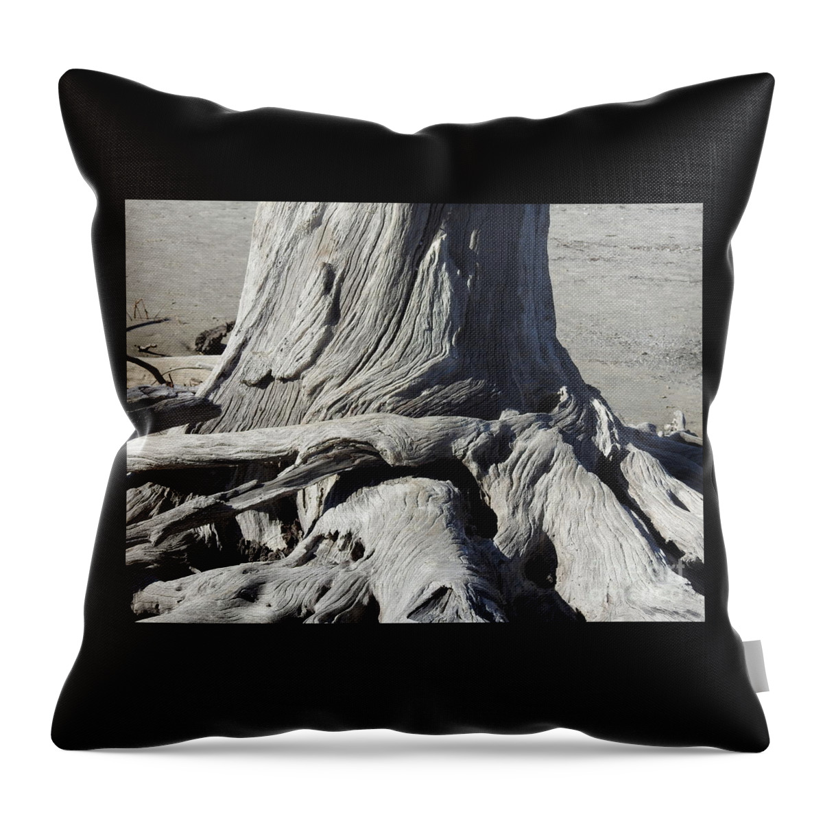 Driftwood Throw Pillow featuring the photograph Driftwood Naturals by Jan Gelders